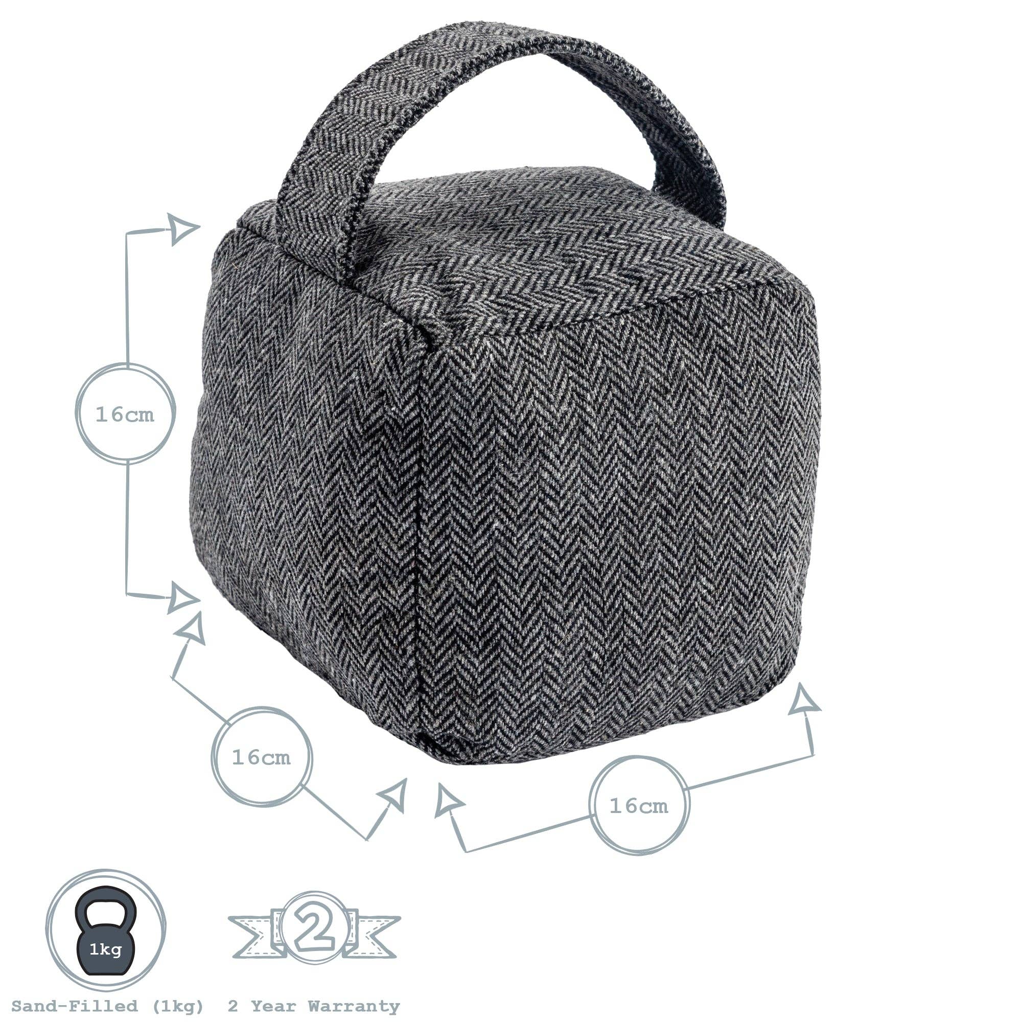 Rinkit Pty Ltd - Wholesale Door stop - Nicola Spring Fabric Door Stop - Grey Cube1