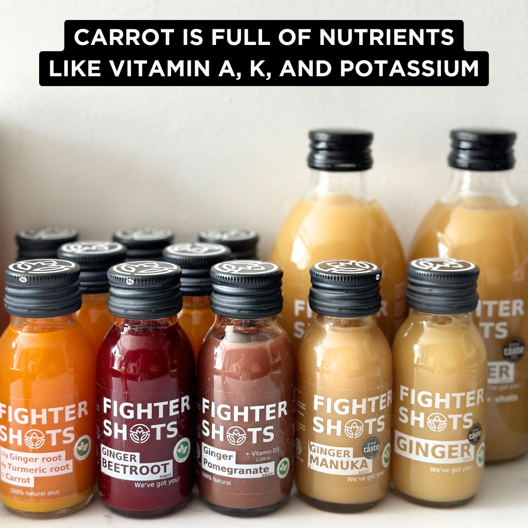 Fighter Shots - Wholesale Wellness Juice/Tonic - Carrot + Ginger + Turmeric Shot 12 x 60ml2