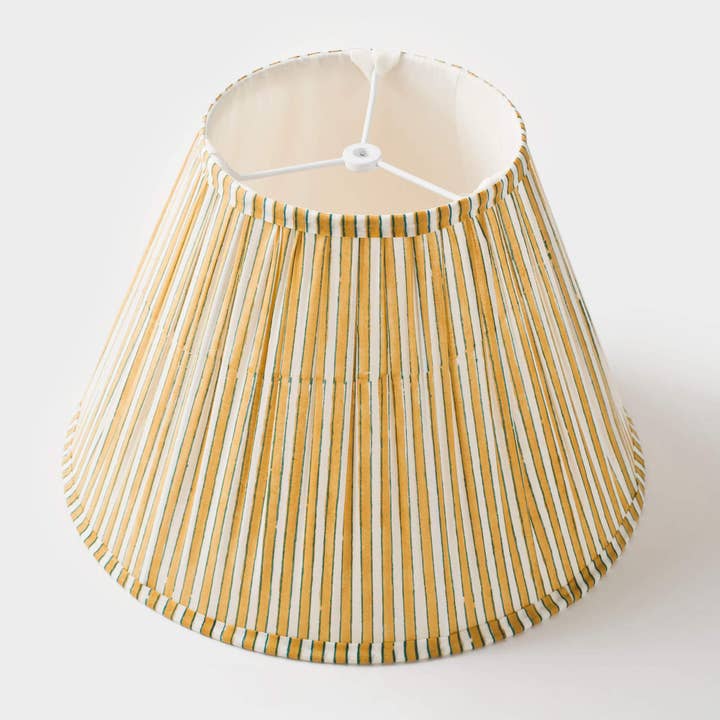 Mela Artisans - Wholesale Lamp Shade - Candy Stripe Gathered Lampshade