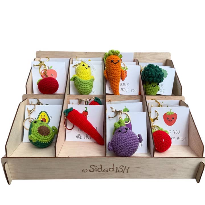 Display gehaakt fruit voor wholesale door Sidedish Cards