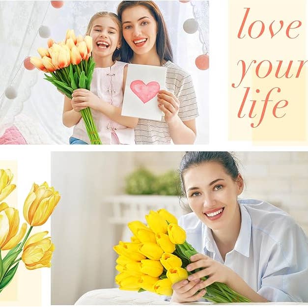 Crover - Wholesale Artificial Flowers - Real Touch Artificial Tulip Flower Gradient4