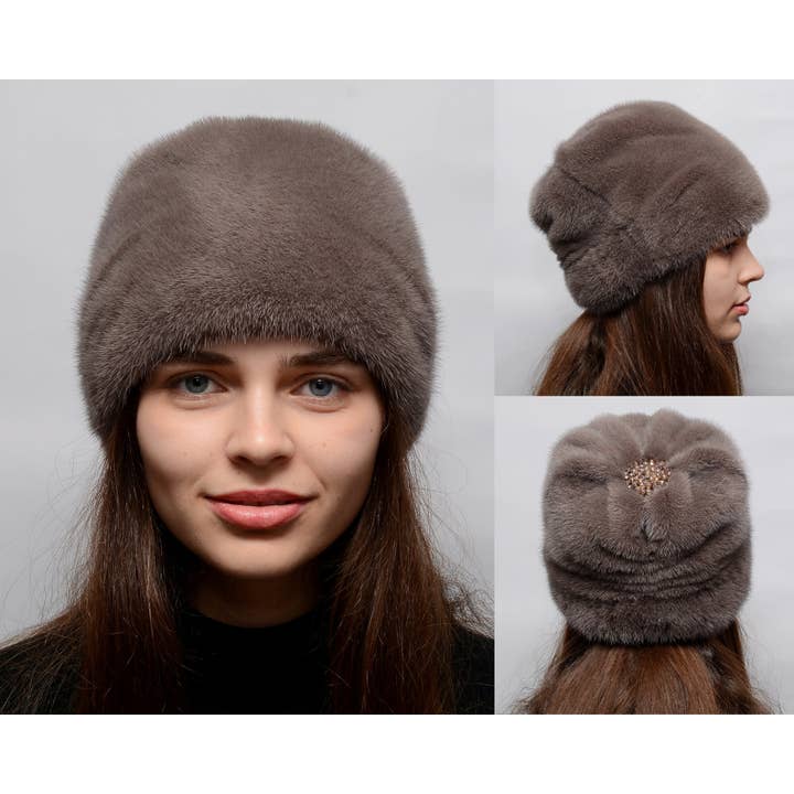 FurStyleUa – wholesale Beanie – Women's – Real Fur Mink Cap Women's Winter Warm Style Luxury Fur Hats