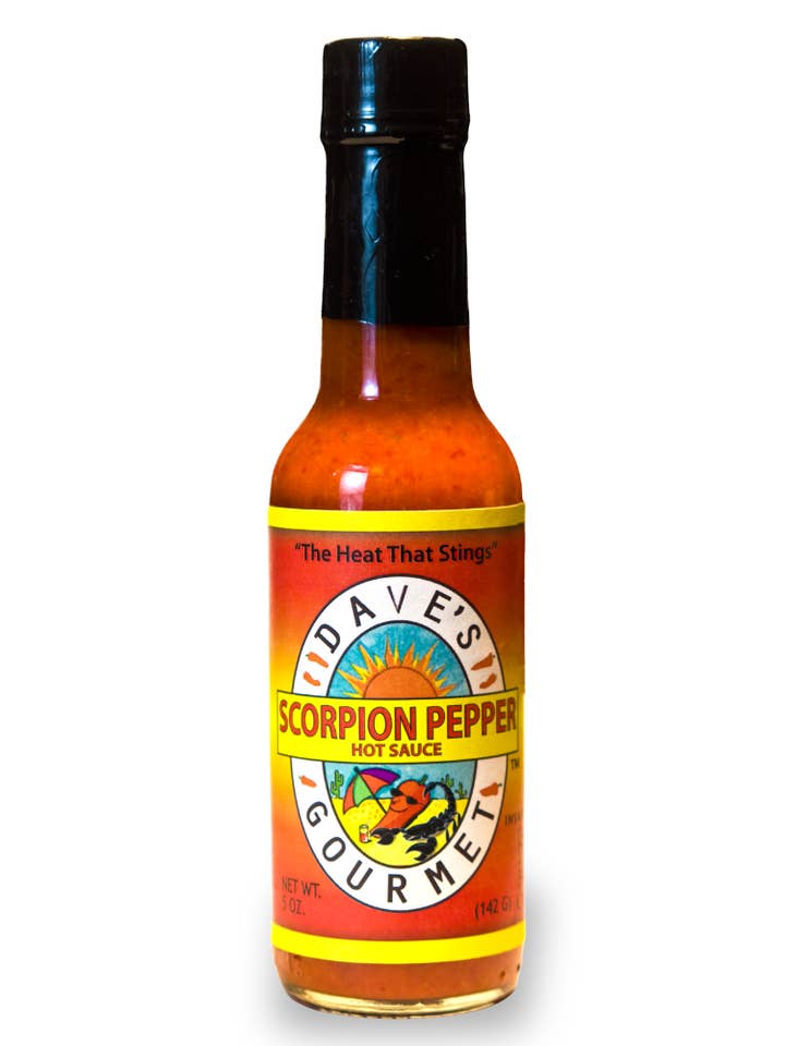 Scorpion Pepper Hot Sauce for wholesale by Dave’s Gourmet LLC