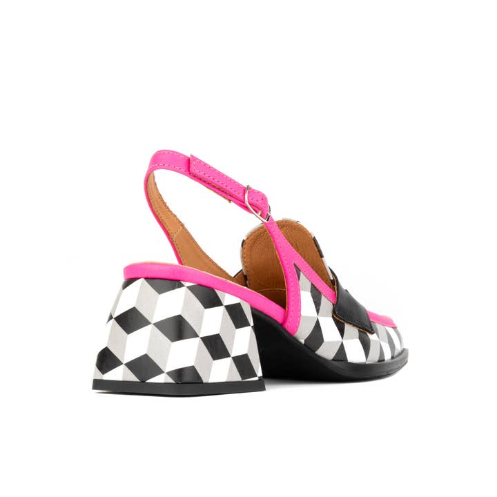 Embassy London - Wholesale Sandals - Women's - Diana - Black & White Cubics3