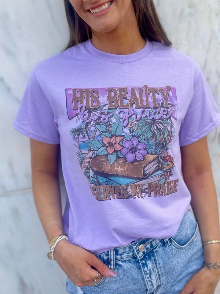 His Beauty His Grace (Gildan T-Shirt) for wholesale by 1/2 Penny Wholesale