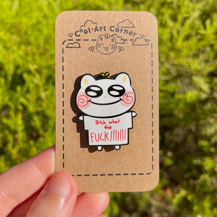 WTF!!! Enamel Pin for wholesale by Cool Art Corner