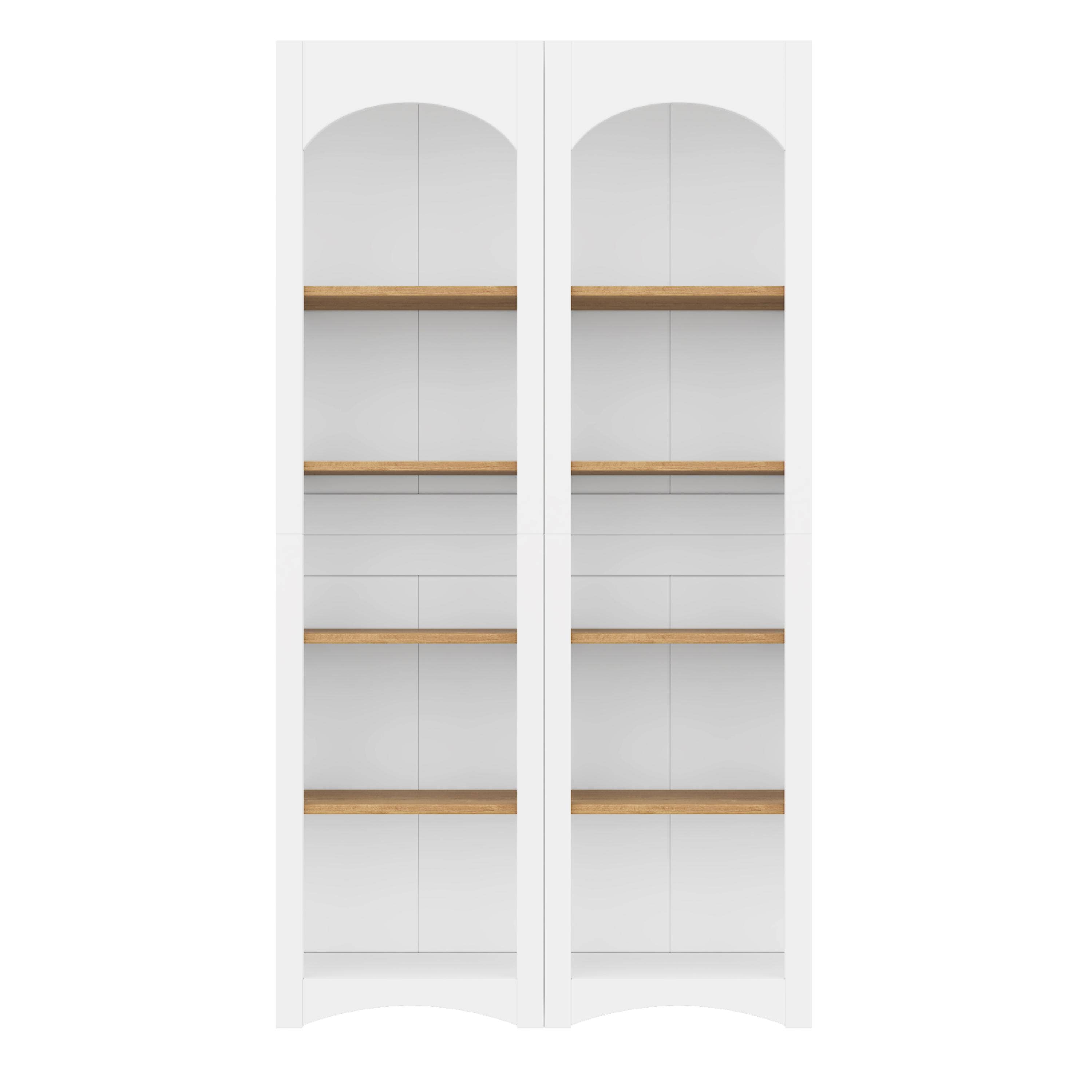 HOMYCASA DESIGN INC - Vente Bibliothèques - Ensemble de 2 bibliothèques à 5 niveaux de style rustique avec étagères réglables19