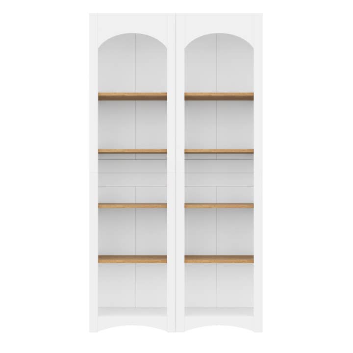 HOMYCASA DESIGN INC - Vente Bibliothèques - Ensemble de 2 bibliothèques à 5 niveaux de style rustique avec étagères réglables19