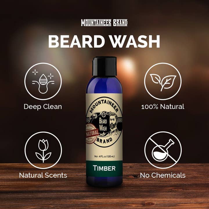 Mountaineer Brand - Wholesale Beard Wash/Shampoo - Natural Beard Wash: Gentle, All-Natural Clean5
