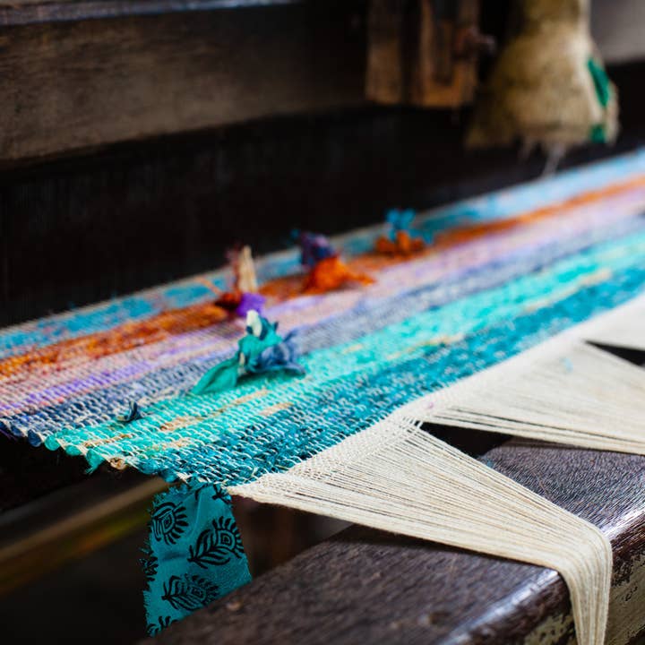 Recycled fabrics Upcycled Sari Yoga Mat Bag for wholesale on Faire6