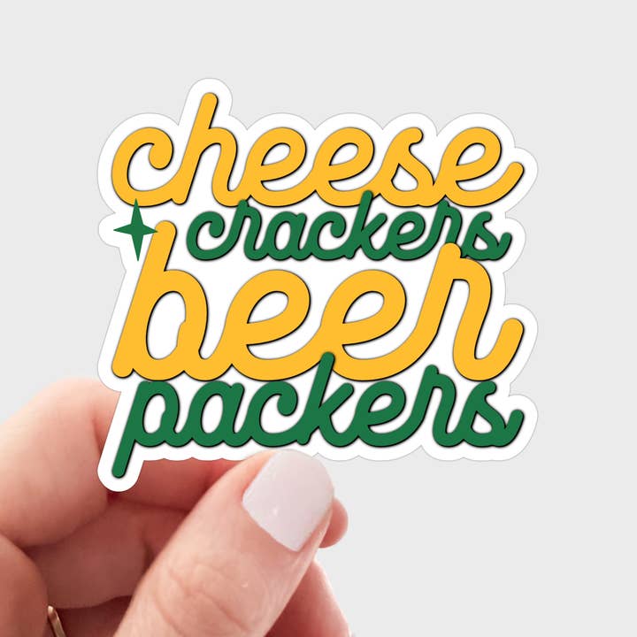 Cheese Crackers Beer Packers - Green Bay, Wisconsin, gold for wholesale by Yarnival