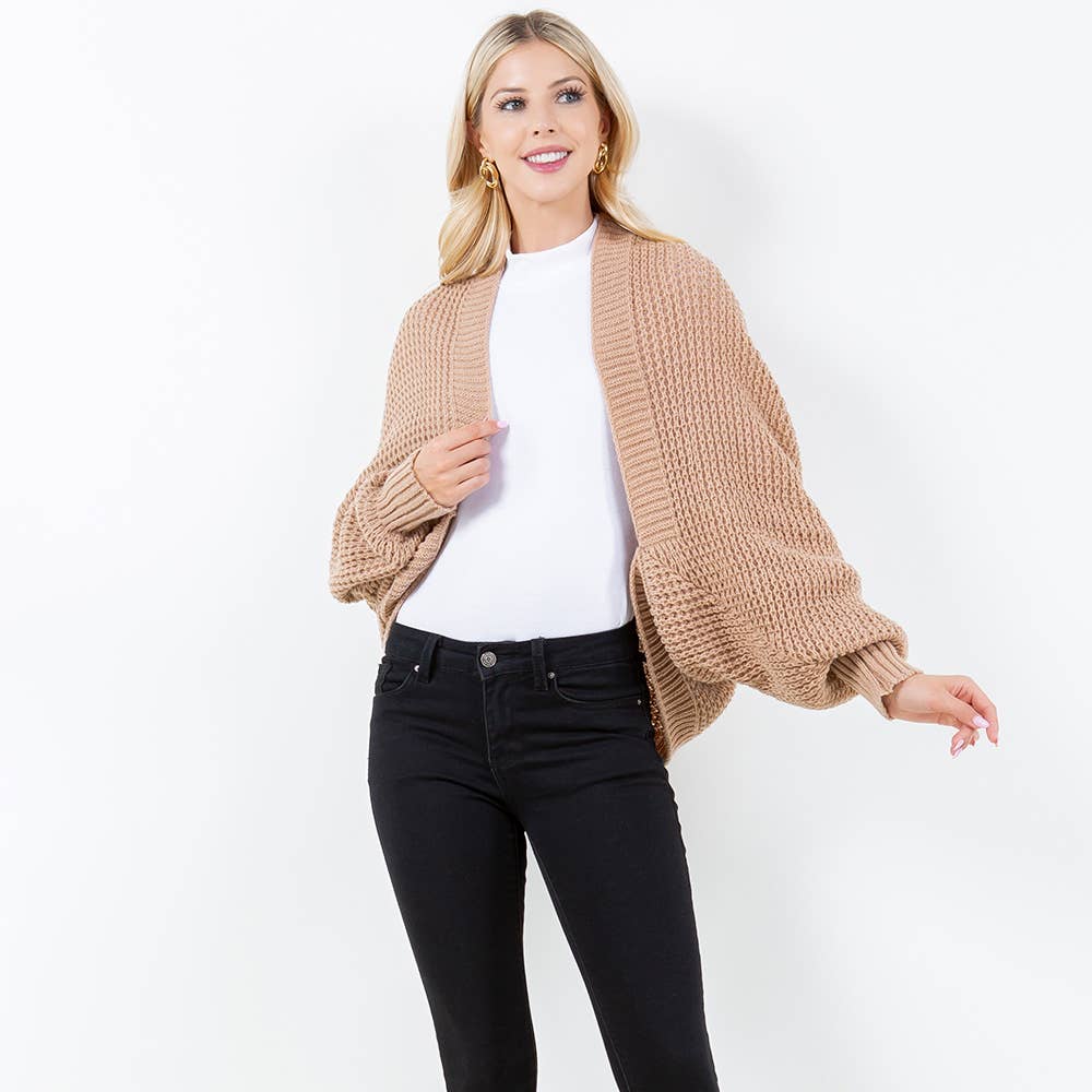 Sensibling Corp. – Engroshandel Cardigan - Dame – Hyggelig åben front strik sjal3