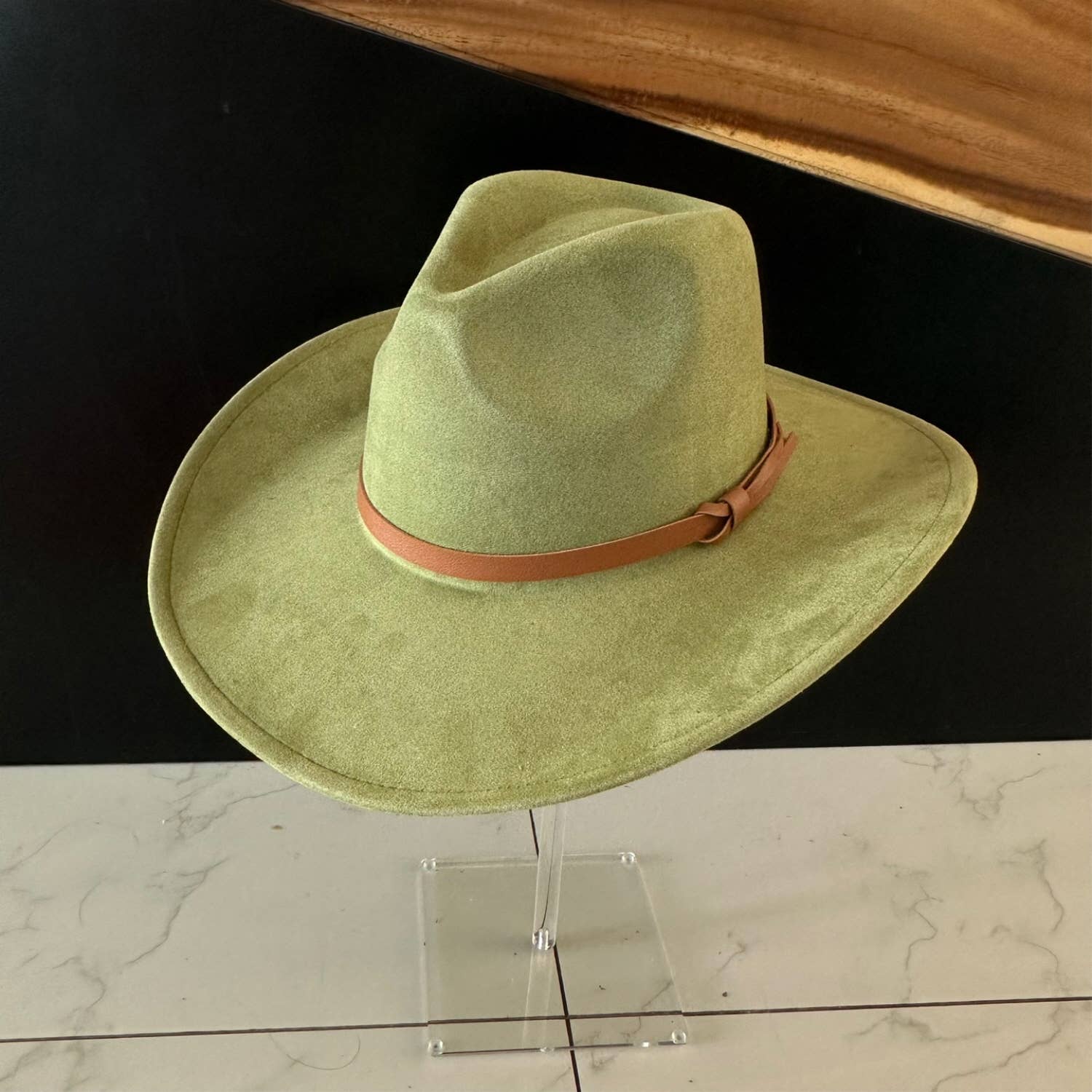 One and Only Accessories - Wholesale Cowboy Hat - Women's - Best sller Fashion Vegan suede cattleman cowboy hat  (Copy)2
