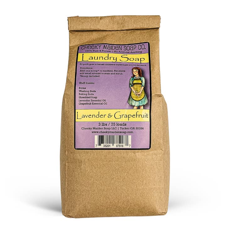 Sapone da bucato alla lavanda e pompelmo per la vendita all'ingrosso da parte di Cheeky Maiden Soap Co