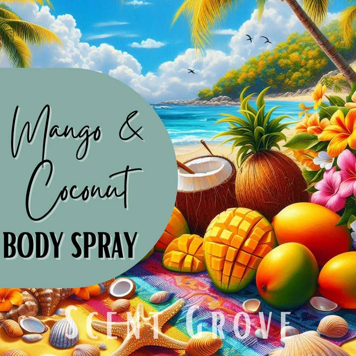 Brume corporelle parfumée à la mangue et à la noix de coco 100 ml pour la vente par Scent Grove