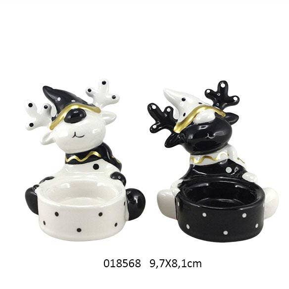 Bougeoir Cerf 'Harrods' 9.7 X 8.1 X 8.1 cm / 2 Ass pour la vente par Faye