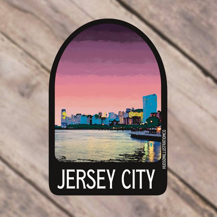 Jersey City New Jersey Sticker/Magnet/Print/Postcard for wholesale by About Town Co
