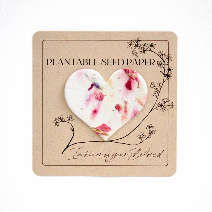 A Touch of Moxy – wholesale Sympathy card – Plantable Seed Paper (Sunset) - Memorial, Sympathy, Tribute