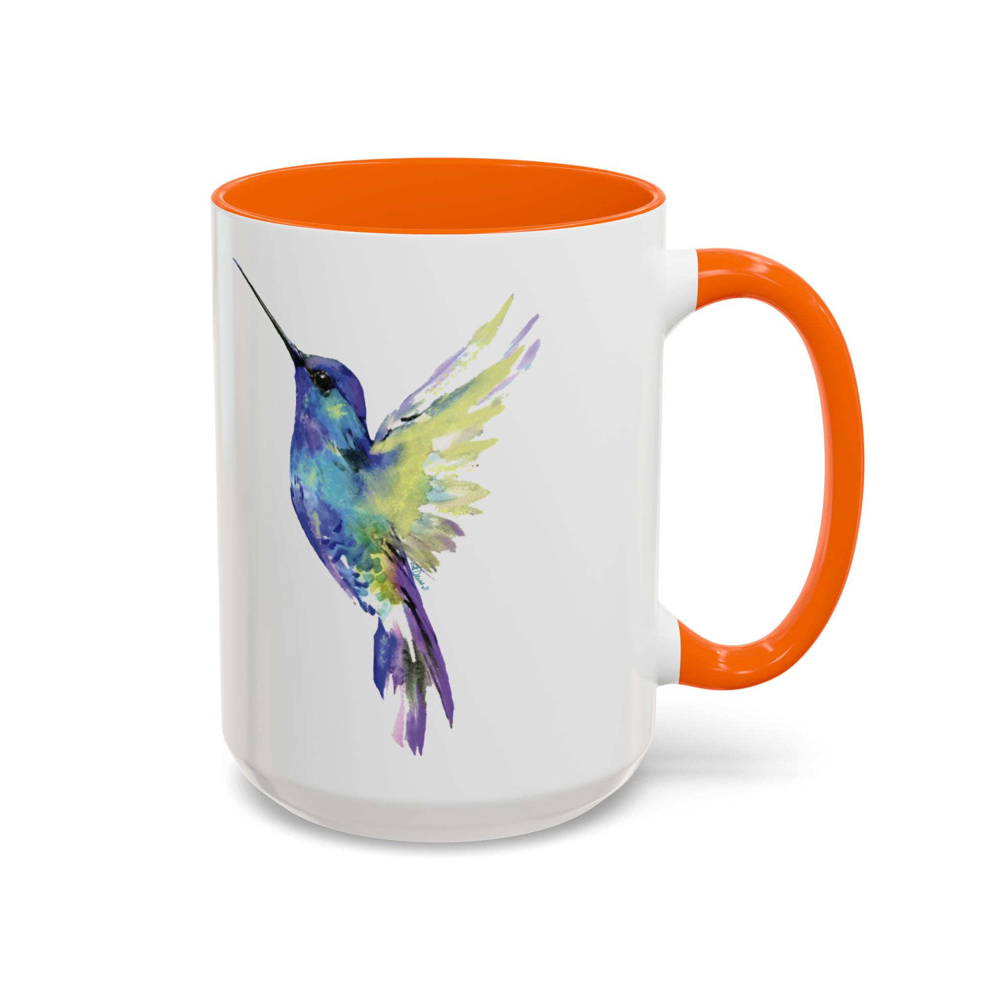 Blue Cava - Wholesale Coffee Mug - Hummingbird Two Tone Ceramic Mug - 11oz & 15oz44