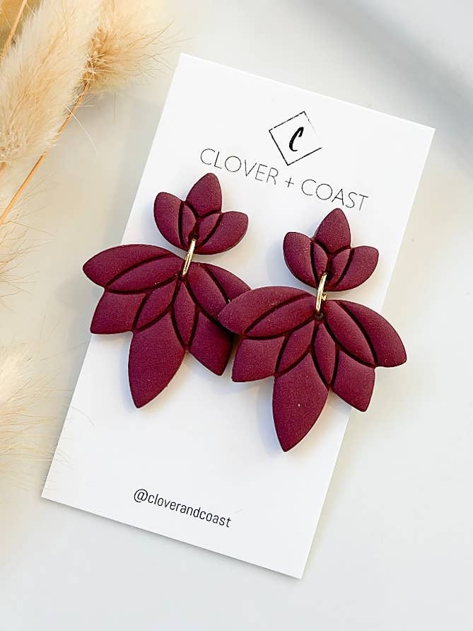 Automne - Pendentif en pâte polymère pour la vente par Clover + Coast Designs