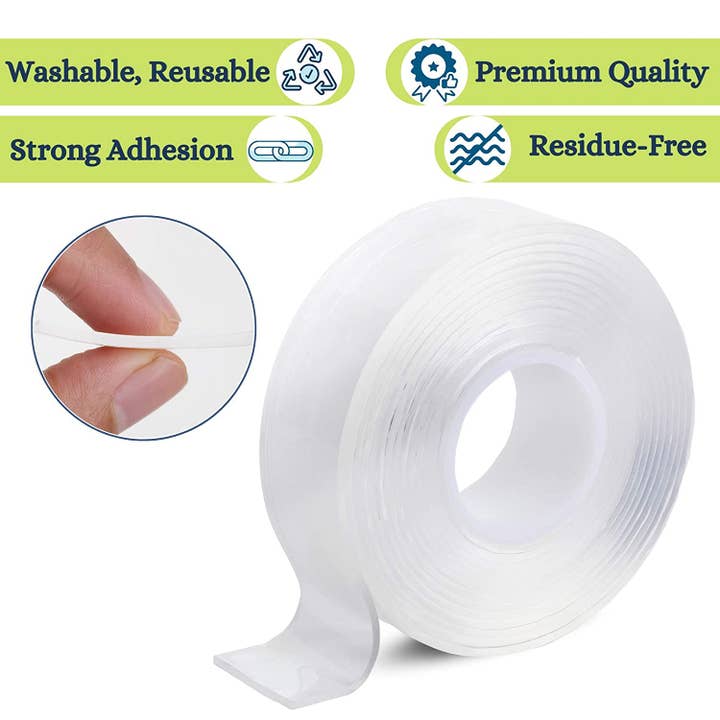 Mr. Pen - Wholesale Tape - Double Sided Tape, 1.2 Inch, Transparent, Double Sided Tape for Walls, Double Sided Adhesive Tape, Mounting Tape, Adhesive Tape, Two Sided Tape, Double Stick Tape, Double Face Tape2