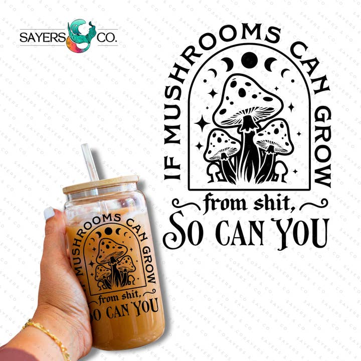 Impresión por Sublimación o Impresión en Vinilo: Si Hongos - impresión alta de 16oz para venta al por mayor de Sayers & Co.