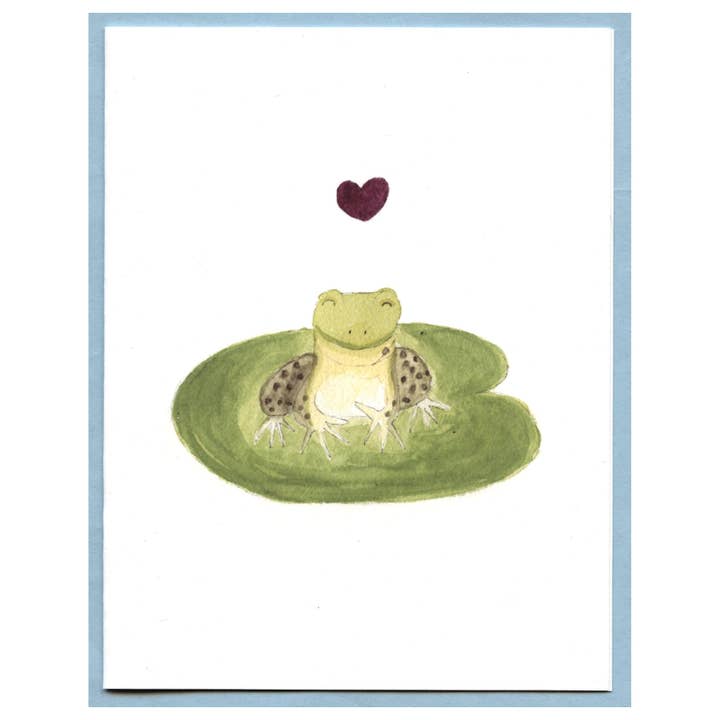 Carte vierge d'amour de crapaud pour la vente par Zucchini Fish