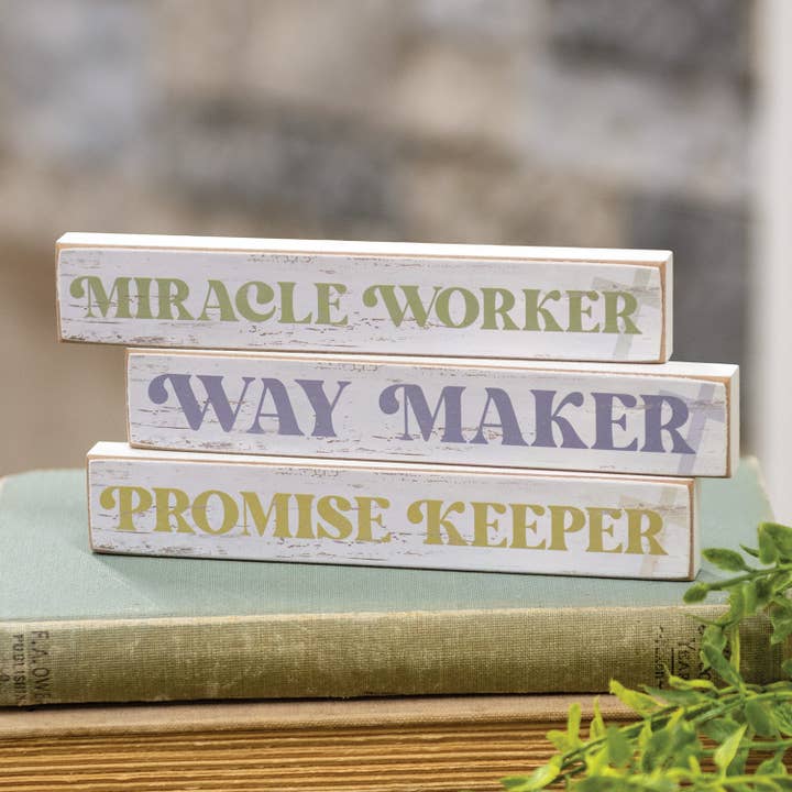 The Hearthside Collection - Wholesale Decorative Tabletop Object - Way Maker Mini Stick - 3 Asstd.1