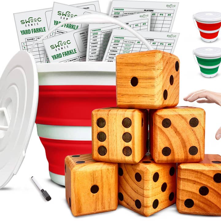 Swooc Games - Wholesale Dice - Yardzee & Yard Farkle Giant Dice1