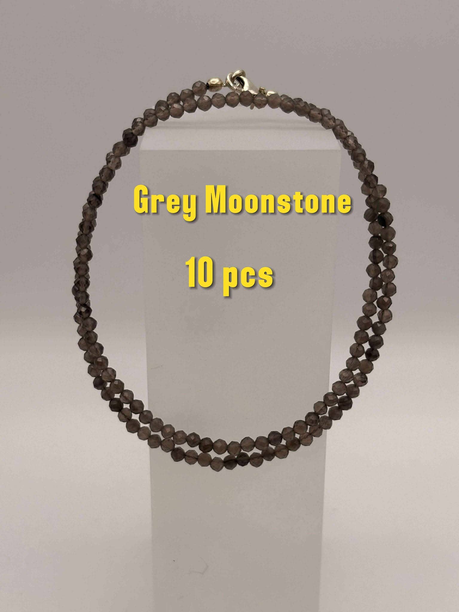 Csr jewelry design – wholesale Beaded/pearl necklace – Elegant Sterling Silver Faceted Bead Gemstone Necklace7