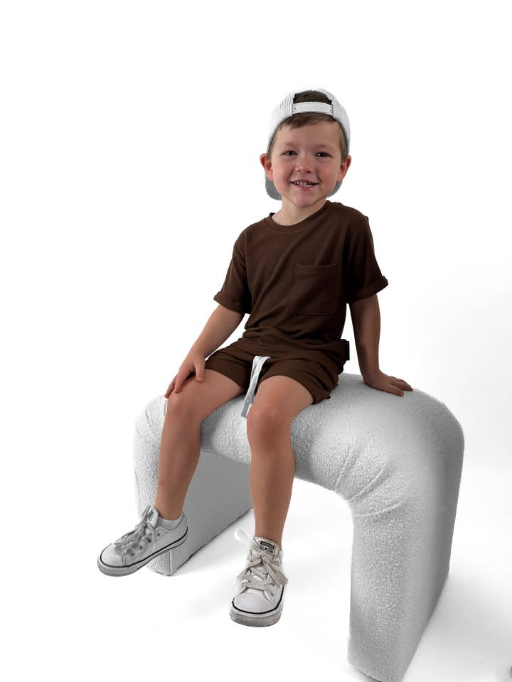 Remi + Rae Co. - Wholesale Shorts - Kids - BAMBOO WAFFLE SHORTS - UMBER9