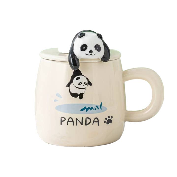 Urban Tokyo - Wholesale Coffee Mug - Panda 13oz Mug With Lid and Spoon (10/30)