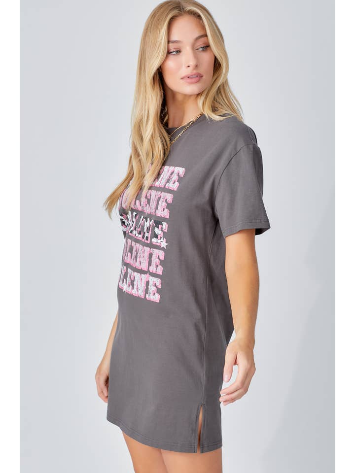 Baevely by Wellmade USA - Vendita all'ingrosso Vestito - Donna - ABITO T-SHIRT CON STAMPA GRAFICA JOLENE3