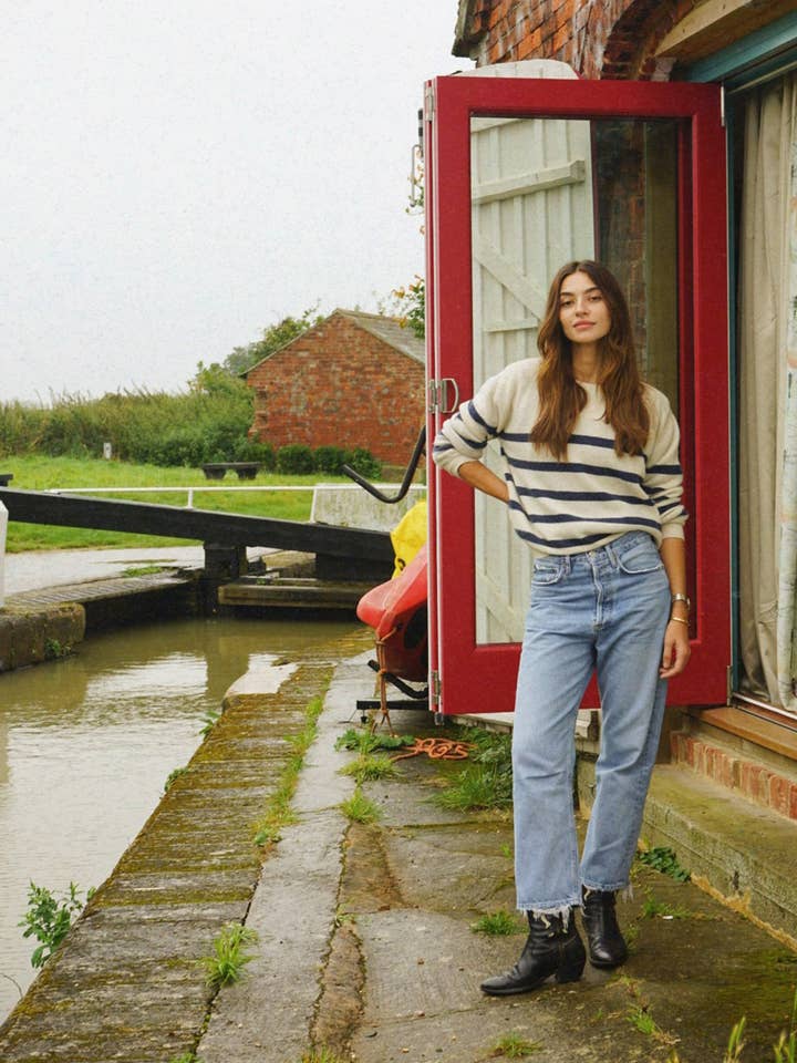 Beachwood The Label - Wholesale Knit Sweater - Women's - The Cashmere Maya Crew Neck // Noche Stripe7