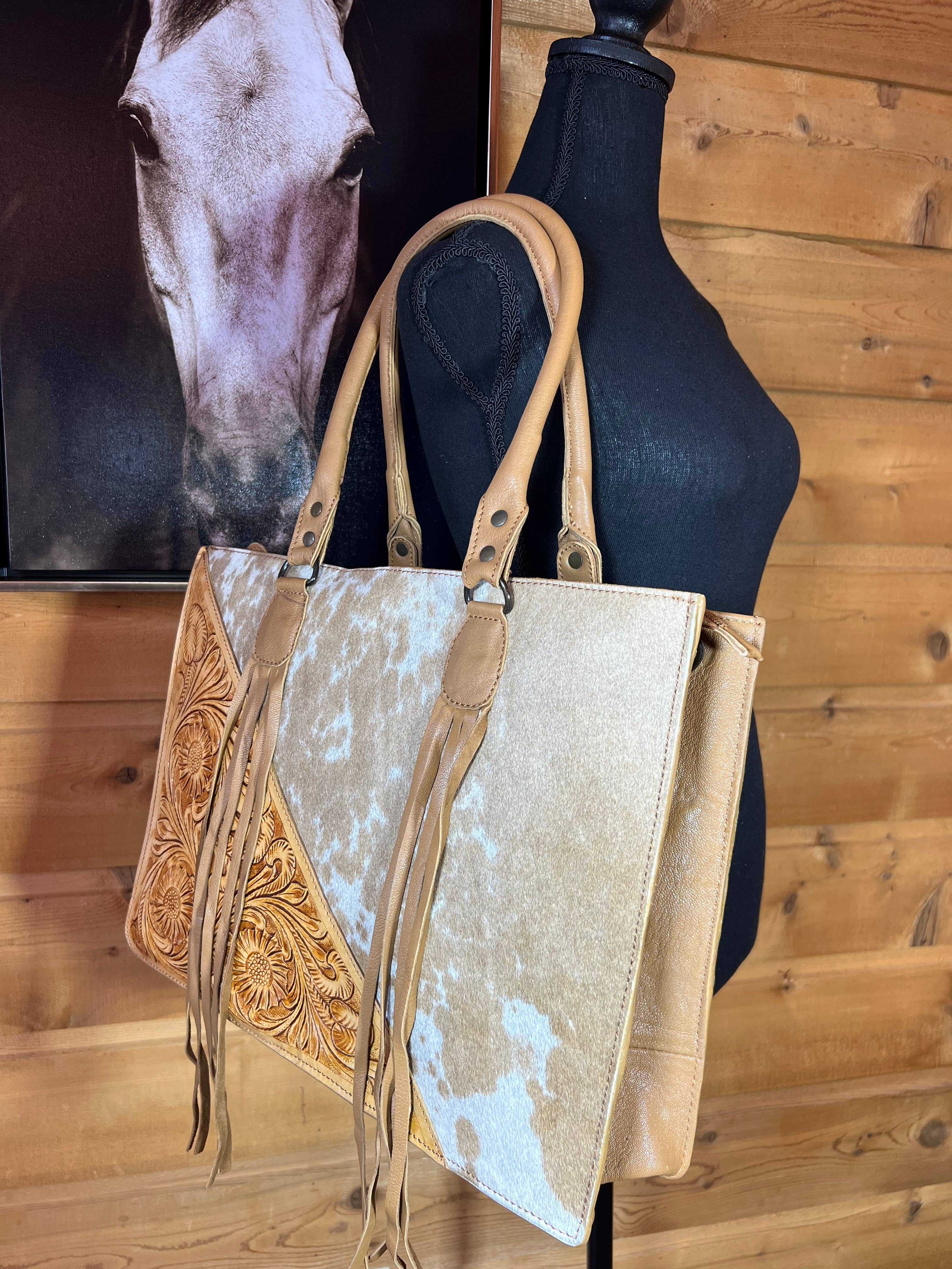 Westrian International - Wholesale Tote Bag - Women's - Western Executive Tooled Leather Cowhide Tote Purse3