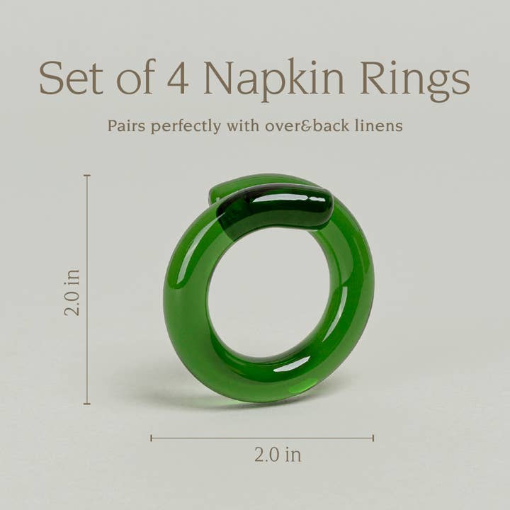 over&back - Wholesale Napkin Ring - Glass Napkin Rings – Hosting Essential – Set of 420