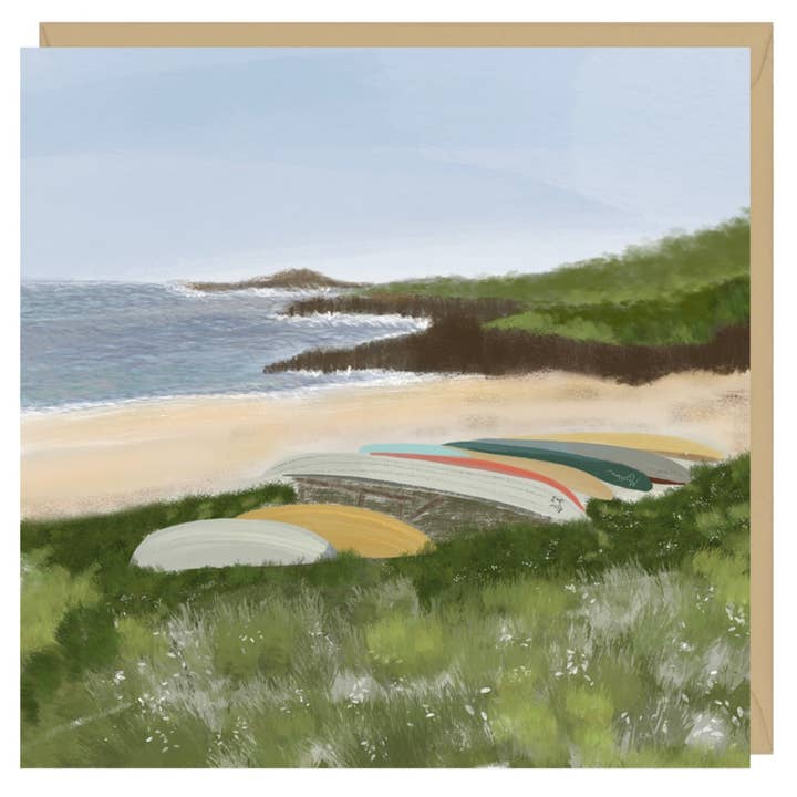 Caiaques na praia de Porthloo, St Mary's, Isles of Scilly por atacado de Swanpool Paper