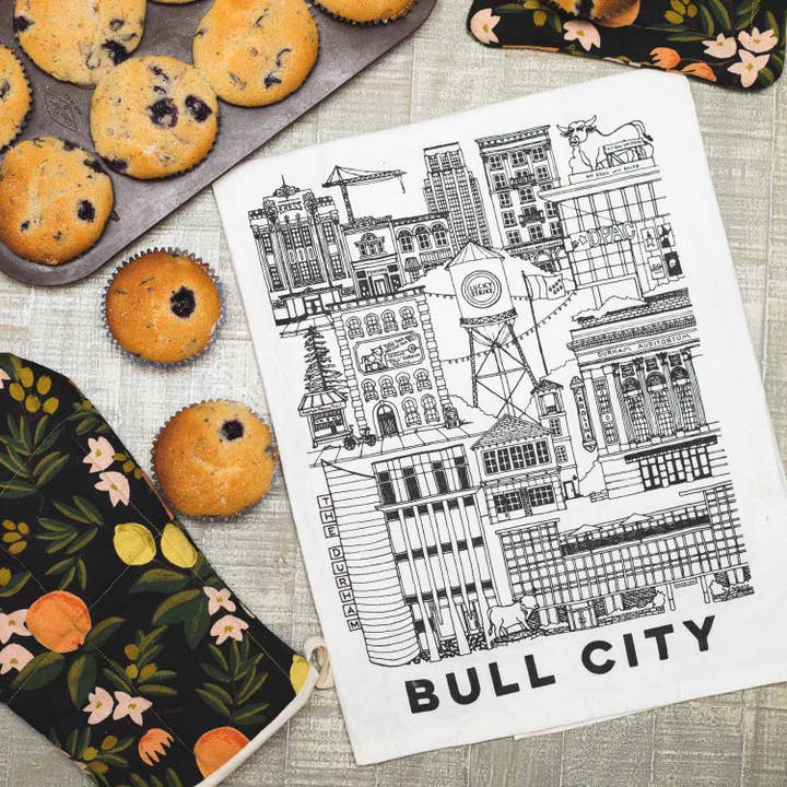 Papermill Creative - Wholesale Tea Towel - Durham, North Carolina cotton tea towel3