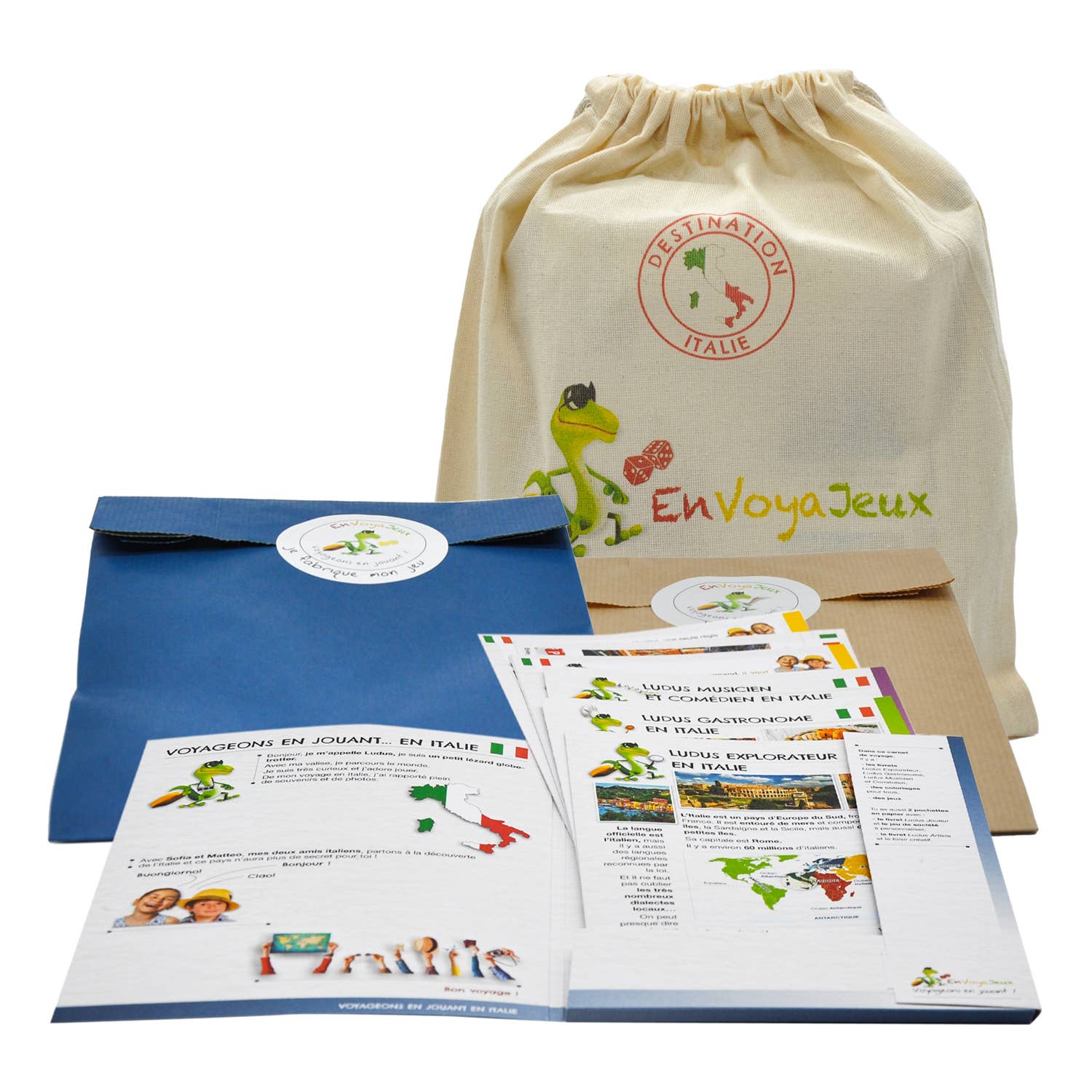 EnVoyaJeux - Wholesale Board Game - Let's travel while playing in Italy - Educational game2