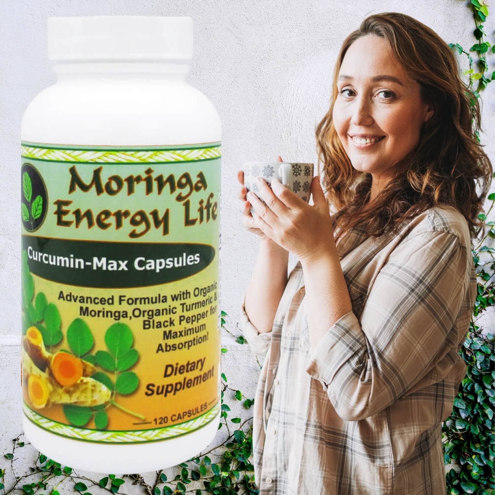 Moringa Energy Life - Wholesale Oral Supplement/Vitamin - Moringa Curcumin-Max 120 count - 500mg per capsule5