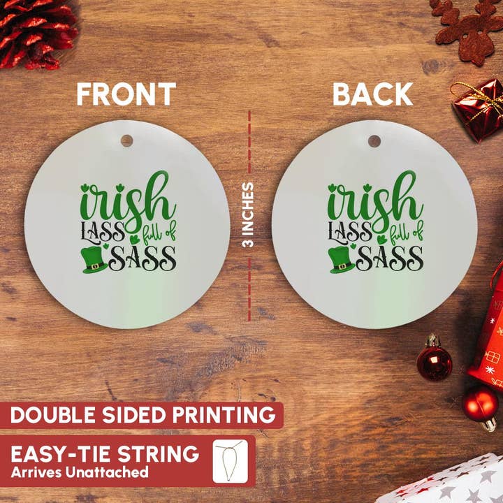 3dRose - Vente Objets de décoration - 3dRose, Jeune fille irlandaise pleine de caractère, charme drôle de la Saint-Patrick, cadeau pour elle, Ornement2