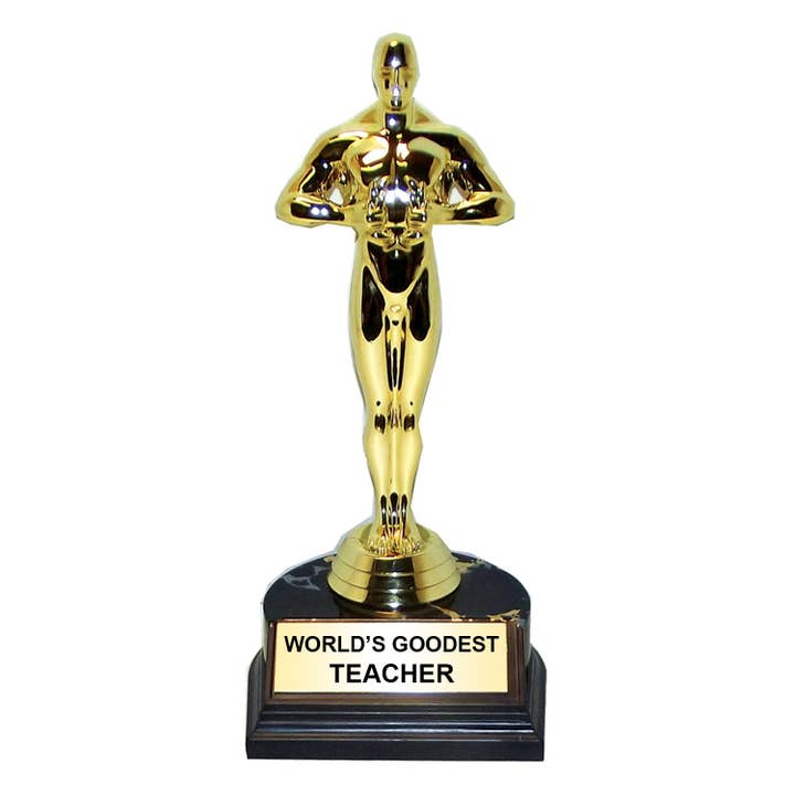 AAHS Enterprises - Wholesale Decorative Figurine - Trophy - World's Goodest Teacher - Gold - (7 inches)