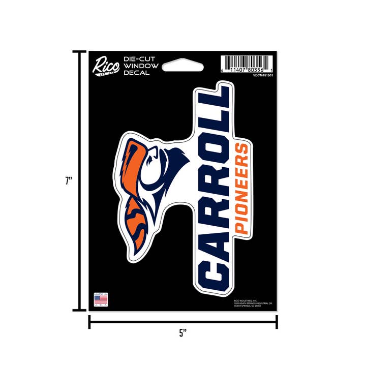 Rico Industries - Wholesale Car Decorative Charm - Unisex - NCAA Carroll University Pioneers Medium Die Cut Decal5