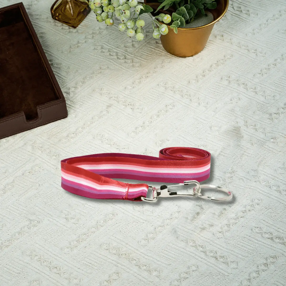 The Awareness Company - Wholesale Lanyard - Unisex - Sunset Lesbian Flag Lanyards1