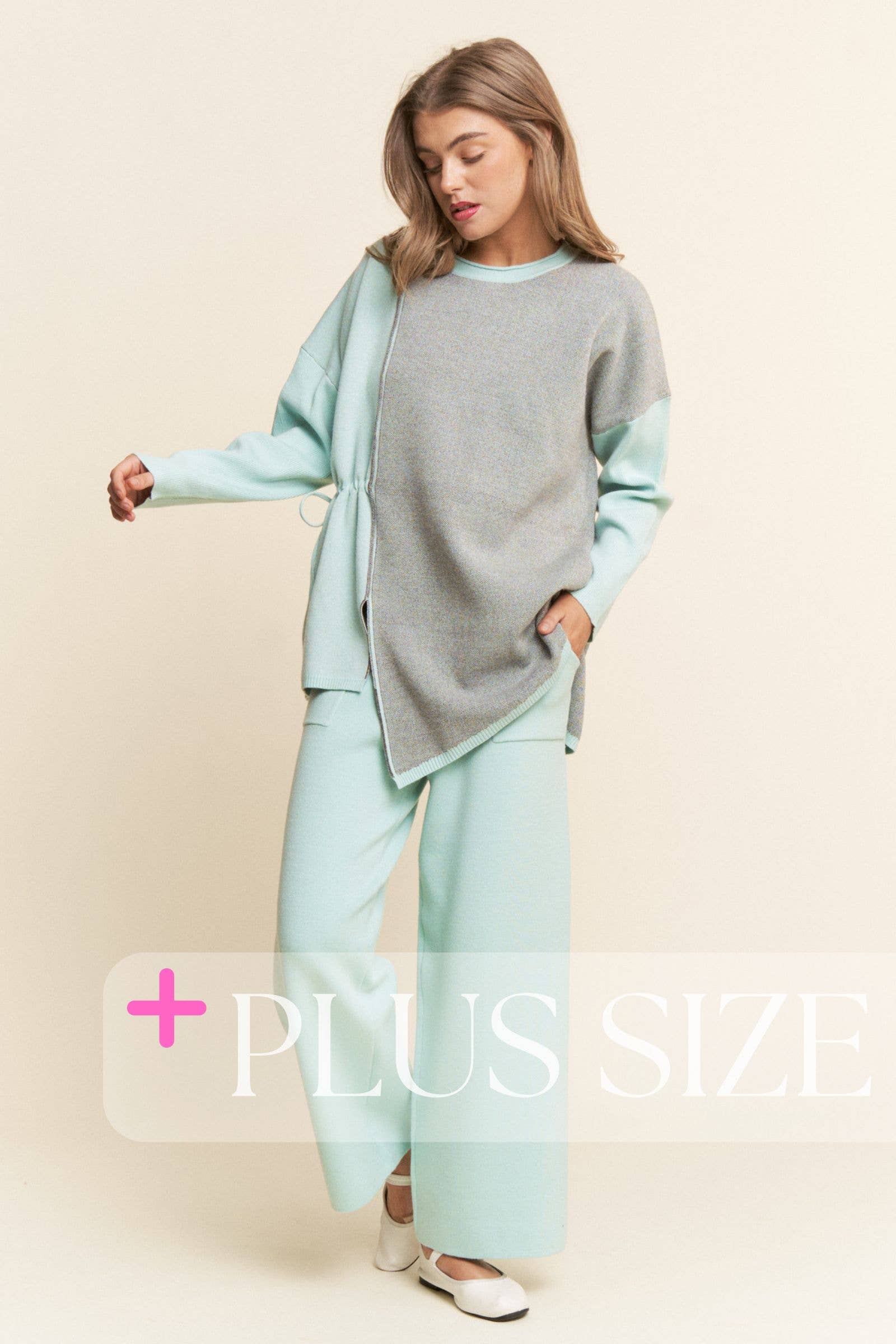 J.NNA - Wholesale Top & Pant Set (NOT Loungewear) - Women's - Soft Knit 2PC Set Long Sleeve Top & Bottoms S-L/1X-3X12