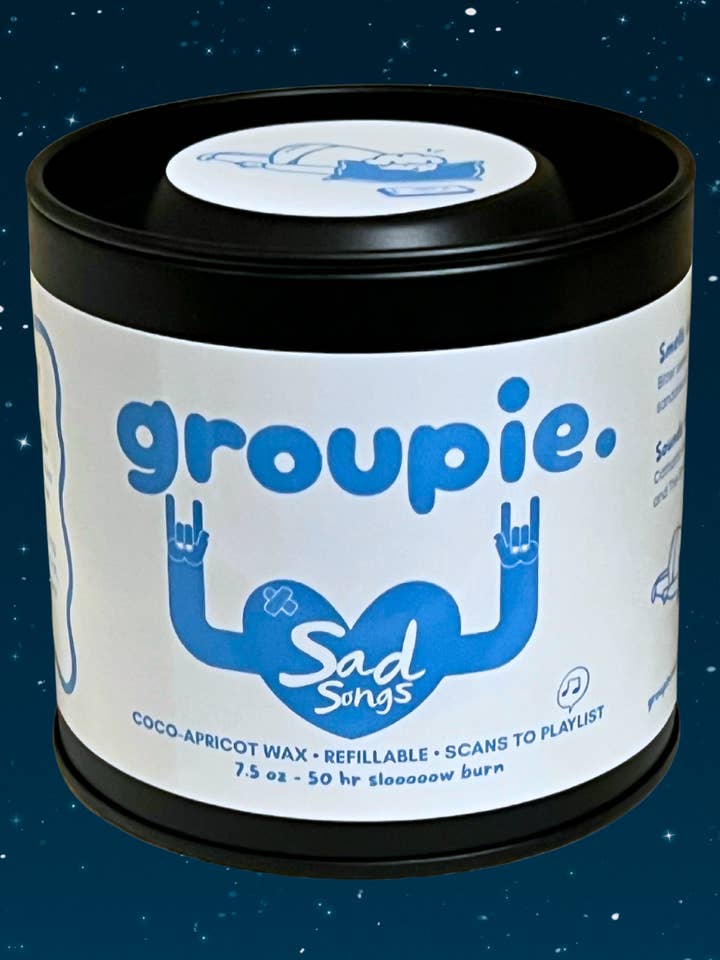 Sad Songs Playlist Candle ⭐ BEST SELLER & ORIGINAL ⭐ for wholesale by groupie candles