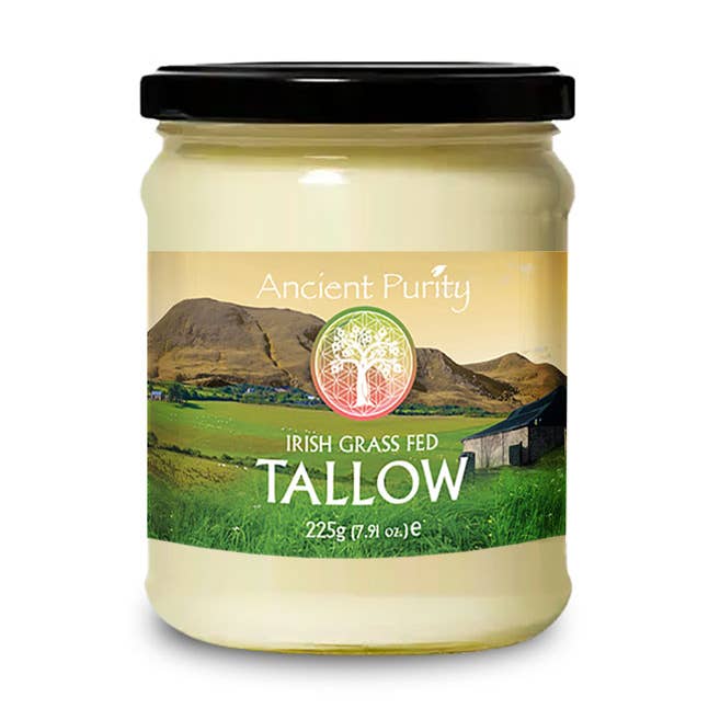 Talg - 225g | Irsk Græsfodret Oksetalg | Glasbeholder for engroshandel hos Ancient Purity