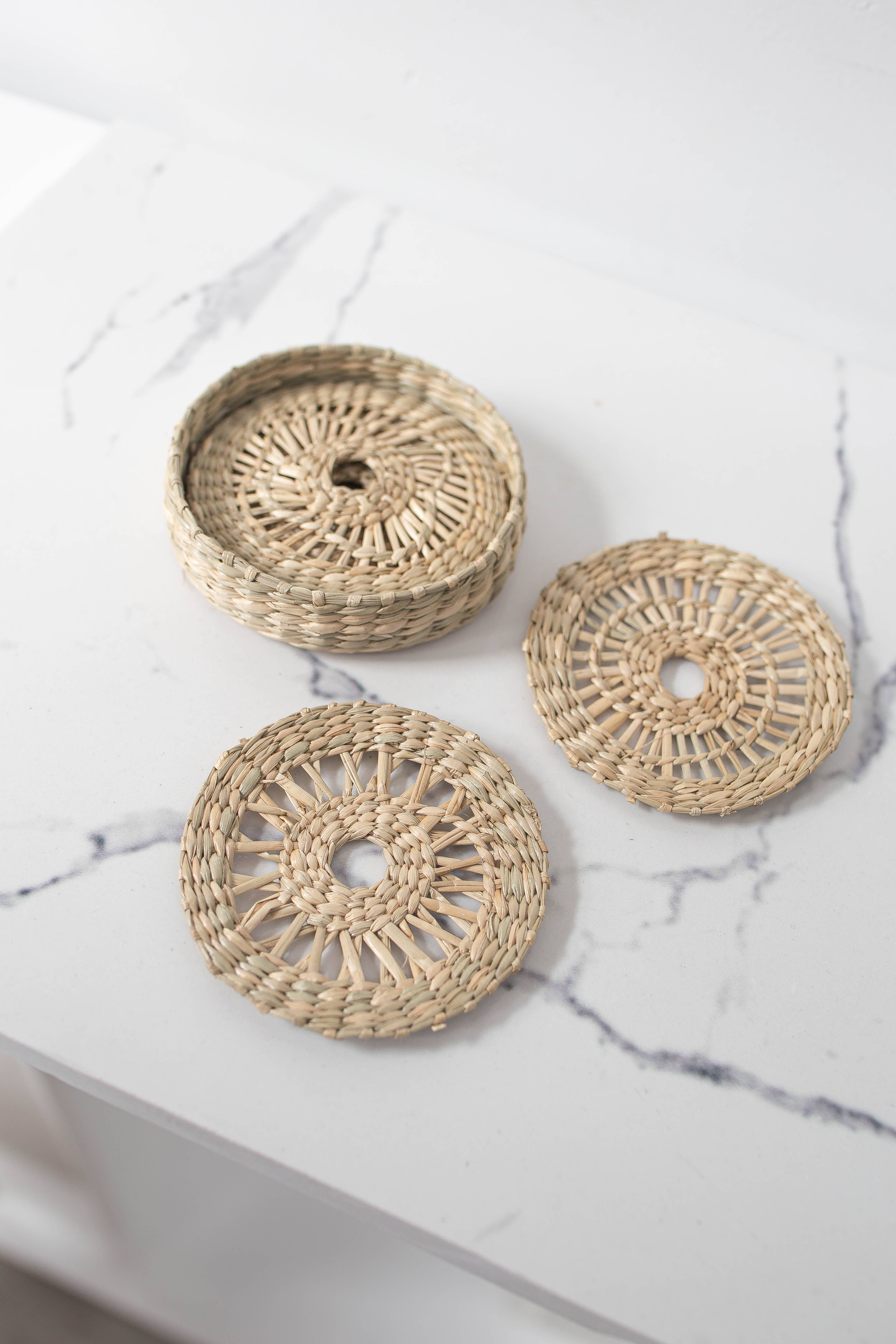 Tonkin Handicraft - Wholesale Coasters - Set of 4 Seagrass Coasters3