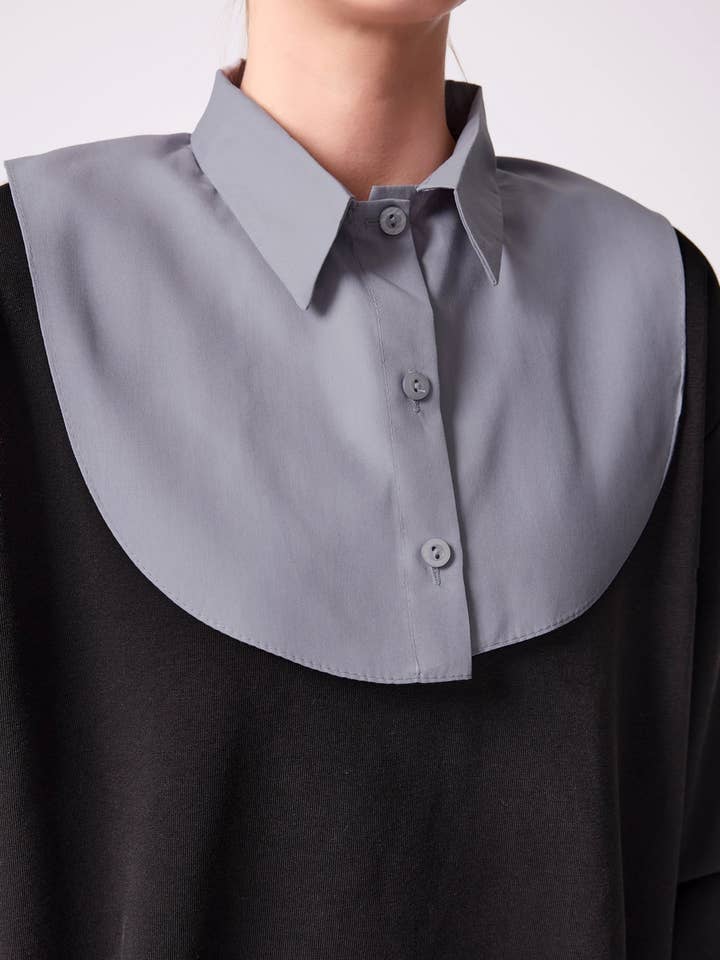 Akoya Hijabs - Wholesale Button Down Shirt - Women's - Detachable Collar Half Shirt10
