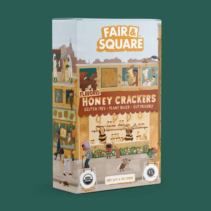 Honey Graham Crackers | 4oz Box for wholesale by Fair & Square